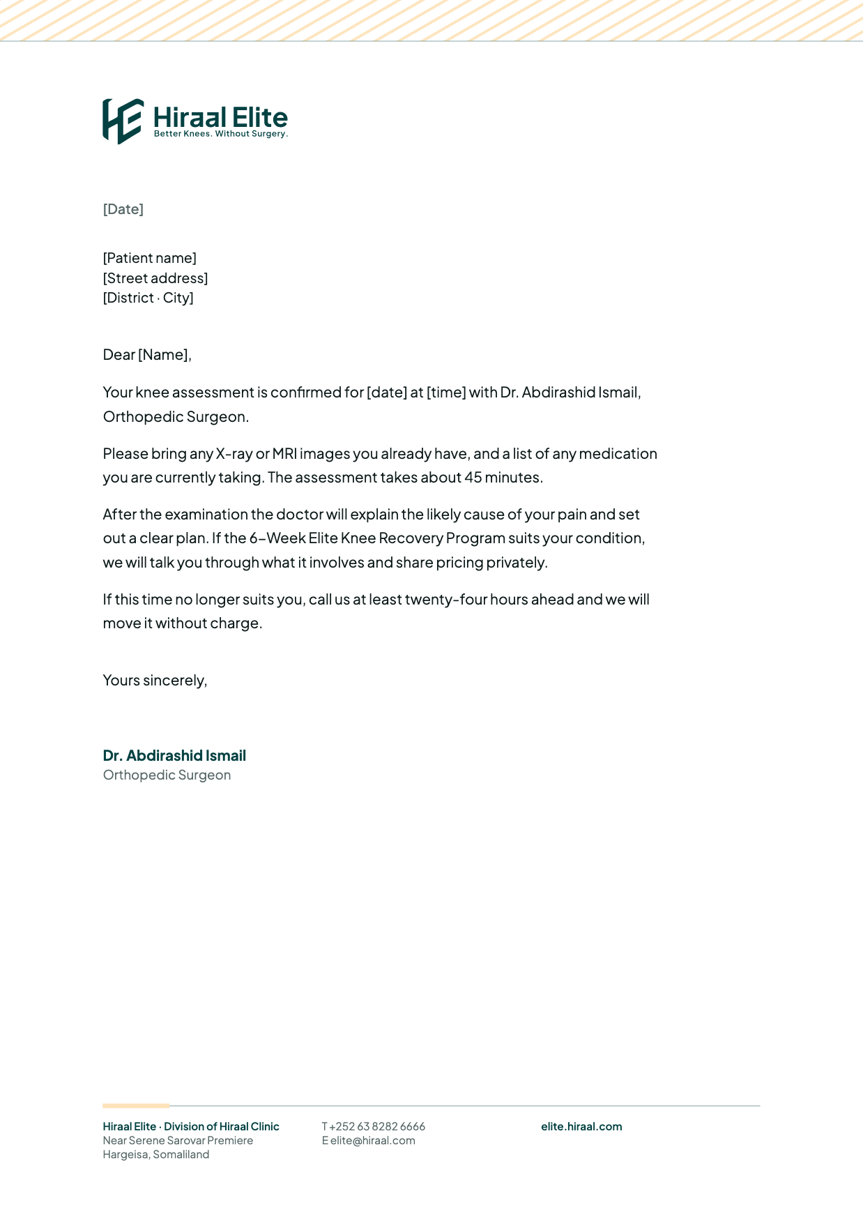 Letterhead Letter Shown